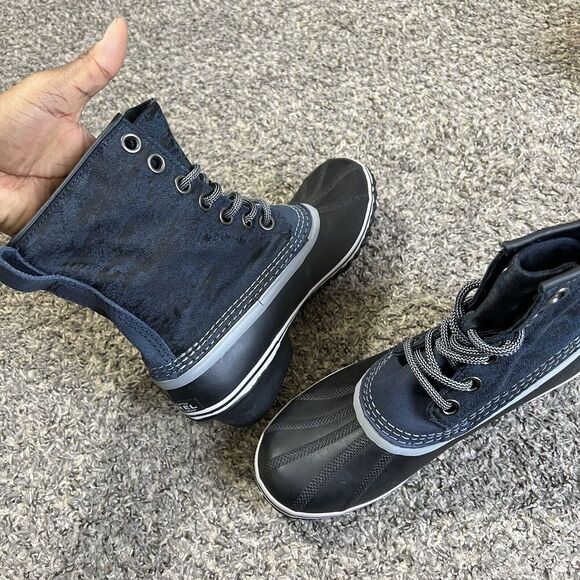Sorel Slimpack 1964 Women's Waterproof Boots US 9.5 Navy Black Lace-Up Mid Calf - Picture 3 of 7